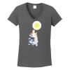 Ladies Heavy Cotton ™ 100% Cotton V Neck T Shirt Thumbnail