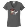 Ladies Heavy Cotton ™ 100% Cotton V Neck T Shirt Thumbnail