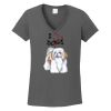 Ladies Heavy Cotton ™ 100% Cotton V Neck T Shirt Thumbnail