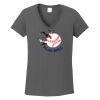 Ladies Heavy Cotton ™ 100% Cotton V Neck T Shirt Thumbnail