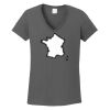 Ladies Heavy Cotton ™ 100% Cotton V Neck T Shirt Thumbnail
