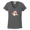 Ladies Heavy Cotton ™ 100% Cotton V Neck T Shirt Thumbnail