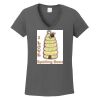 Ladies Heavy Cotton ™ 100% Cotton V Neck T Shirt Thumbnail