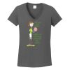 Ladies Heavy Cotton ™ 100% Cotton V Neck T Shirt Thumbnail