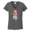 Ladies Heavy Cotton ™ 100% Cotton V Neck T Shirt Thumbnail