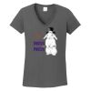 Ladies Heavy Cotton ™ 100% Cotton V Neck T Shirt Thumbnail