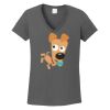 Ladies Heavy Cotton ™ 100% Cotton V Neck T Shirt Thumbnail