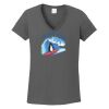 Ladies Heavy Cotton ™ 100% Cotton V Neck T Shirt Thumbnail