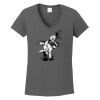 Ladies Heavy Cotton ™ 100% Cotton V Neck T Shirt Thumbnail