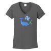 Ladies Heavy Cotton ™ 100% Cotton V Neck T Shirt Thumbnail