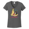 Ladies Heavy Cotton ™ 100% Cotton V Neck T Shirt Thumbnail