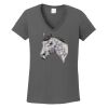 Ladies Heavy Cotton ™ 100% Cotton V Neck T Shirt Thumbnail