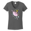 Ladies Heavy Cotton ™ 100% Cotton V Neck T Shirt Thumbnail