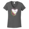 Ladies Heavy Cotton ™ 100% Cotton V Neck T Shirt Thumbnail