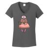 Ladies Heavy Cotton ™ 100% Cotton V Neck T Shirt Thumbnail
