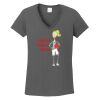 Ladies Heavy Cotton ™ 100% Cotton V Neck T Shirt Thumbnail