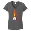 Ladies Heavy Cotton ™ 100% Cotton V Neck T Shirt Thumbnail