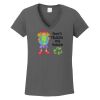 Ladies Heavy Cotton ™ 100% Cotton V Neck T Shirt Thumbnail