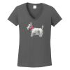 Ladies Heavy Cotton ™ 100% Cotton V Neck T Shirt Thumbnail