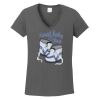 Ladies Heavy Cotton ™ 100% Cotton V Neck T Shirt Thumbnail