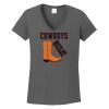 Ladies Heavy Cotton ™ 100% Cotton V Neck T Shirt Thumbnail