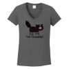 Ladies Heavy Cotton ™ 100% Cotton V Neck T Shirt Thumbnail