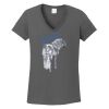 Ladies Heavy Cotton ™ 100% Cotton V Neck T Shirt Thumbnail