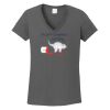 Ladies Heavy Cotton ™ 100% Cotton V Neck T Shirt Thumbnail