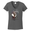Ladies Heavy Cotton ™ 100% Cotton V Neck T Shirt Thumbnail
