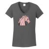 Ladies Heavy Cotton ™ 100% Cotton V Neck T Shirt Thumbnail