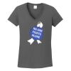 Ladies Heavy Cotton ™ 100% Cotton V Neck T Shirt Thumbnail