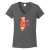 Ladies Heavy Cotton ™ 100% Cotton V Neck T Shirt Thumbnail