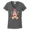 Ladies Heavy Cotton ™ 100% Cotton V Neck T Shirt Thumbnail