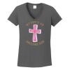 Ladies Heavy Cotton ™ 100% Cotton V Neck T Shirt Thumbnail