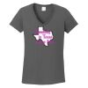 Ladies Heavy Cotton ™ 100% Cotton V Neck T Shirt Thumbnail