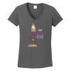 Ladies Heavy Cotton ™ 100% Cotton V Neck T Shirt Thumbnail
