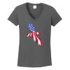 Ladies Heavy Cotton ™ 100% Cotton V Neck T Shirt Thumbnail