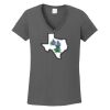 Ladies Heavy Cotton ™ 100% Cotton V Neck T Shirt Thumbnail