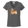 Ladies Heavy Cotton ™ 100% Cotton V Neck T Shirt Thumbnail