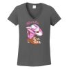 Ladies Heavy Cotton ™ 100% Cotton V Neck T Shirt Thumbnail