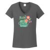Ladies Heavy Cotton ™ 100% Cotton V Neck T Shirt Thumbnail