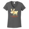 Ladies Heavy Cotton ™ 100% Cotton V Neck T Shirt Thumbnail