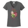 Ladies Heavy Cotton ™ 100% Cotton V Neck T Shirt Thumbnail