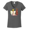 Ladies Heavy Cotton ™ 100% Cotton V Neck T Shirt Thumbnail