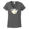 Ladies Heavy Cotton ™ 100% Cotton V Neck T Shirt Thumbnail