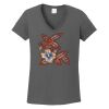 Ladies Heavy Cotton ™ 100% Cotton V Neck T Shirt Thumbnail