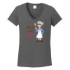Ladies Heavy Cotton ™ 100% Cotton V Neck T Shirt Thumbnail