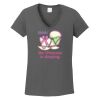 Ladies Heavy Cotton ™ 100% Cotton V Neck T Shirt Thumbnail