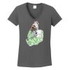 Ladies Heavy Cotton ™ 100% Cotton V Neck T Shirt Thumbnail