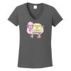 Ladies Heavy Cotton ™ 100% Cotton V Neck T Shirt Thumbnail